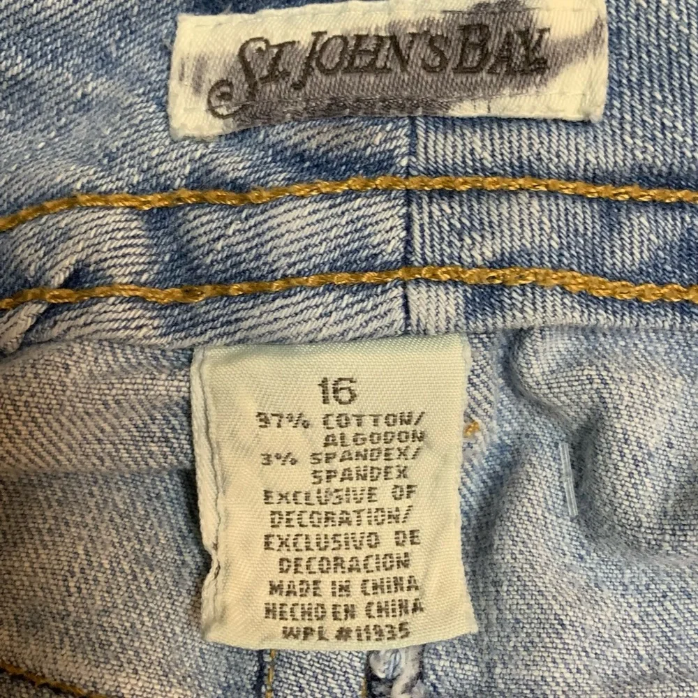 St Johns Bay Faded Jean Skirt with Slit Size 16